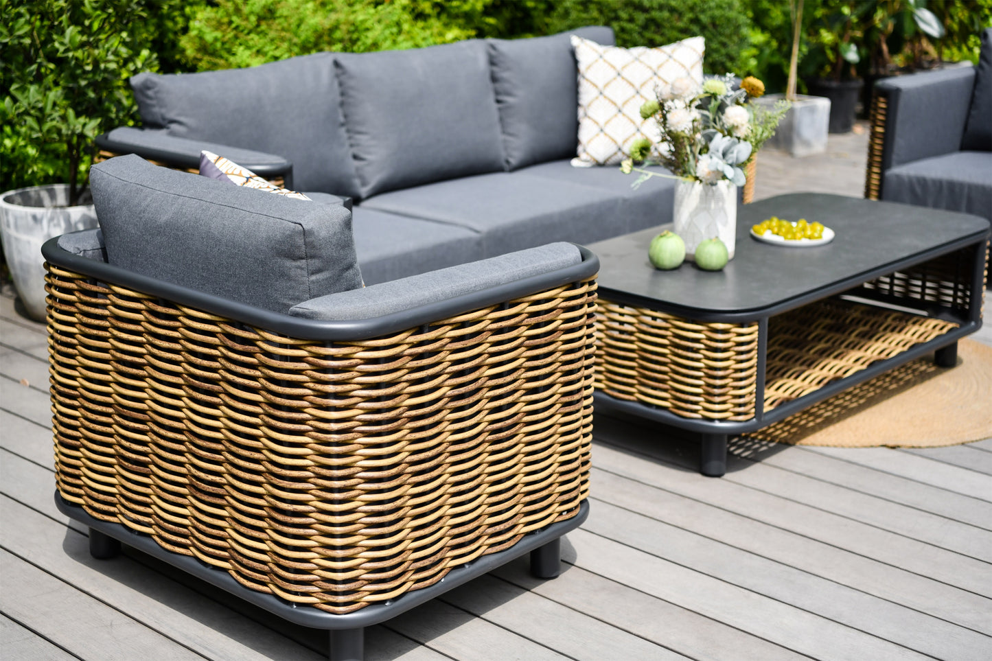 Lamoi Rattan Sofa Set of 4- Ready Now.
