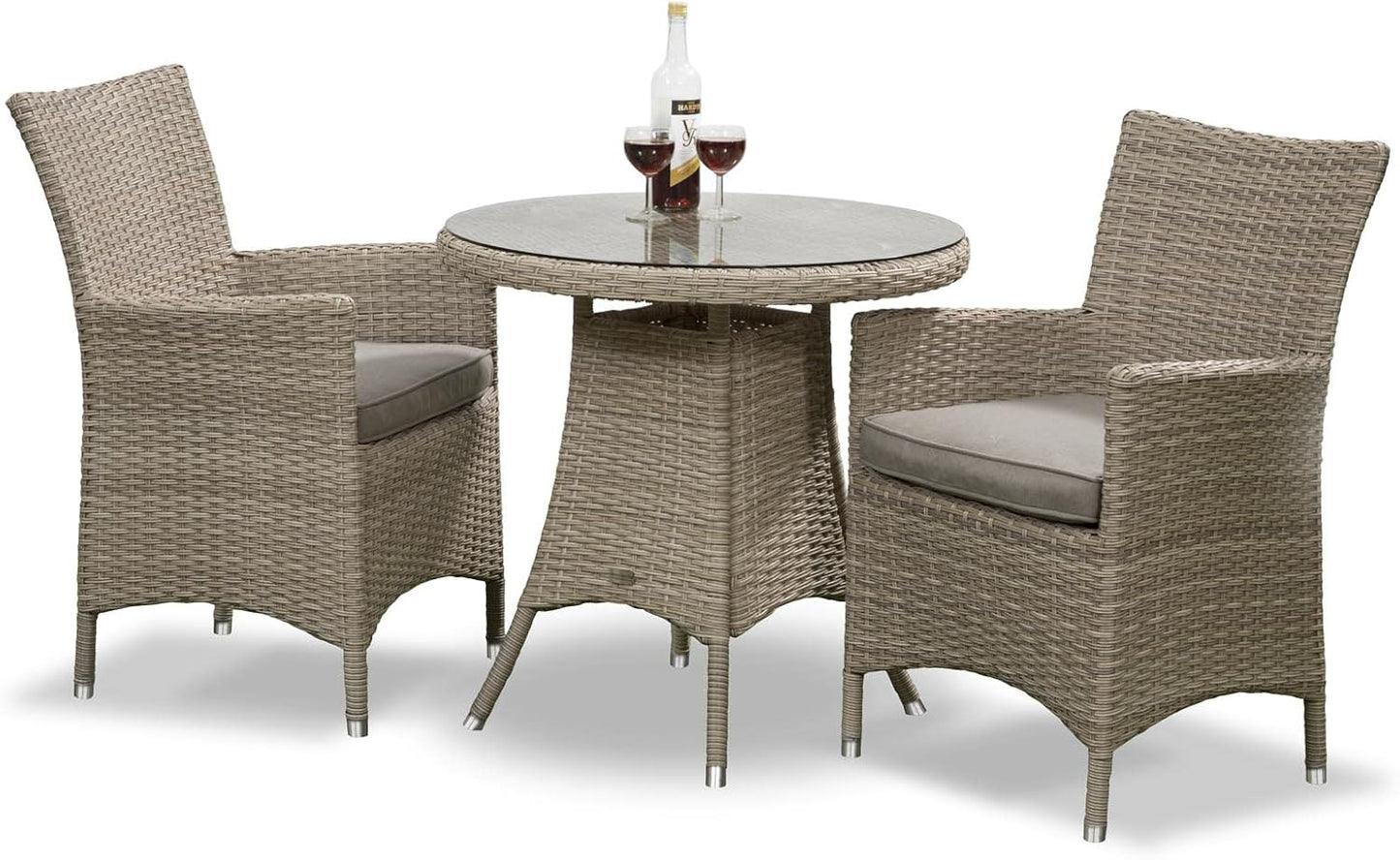 Sarasota Aluminium Bistro Set Natural. Ready Now.