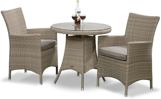 Sarasota Aluminium Bistro Set Natural. OUT OF STOCK