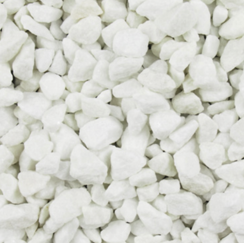 Bulk bag. 10mm Spanish White Marble. Approx 850KG (Local Delivery only).