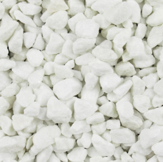 Bulk bag. 10mm Spanish White Marble. Approx 850KG (Local Delivery only).