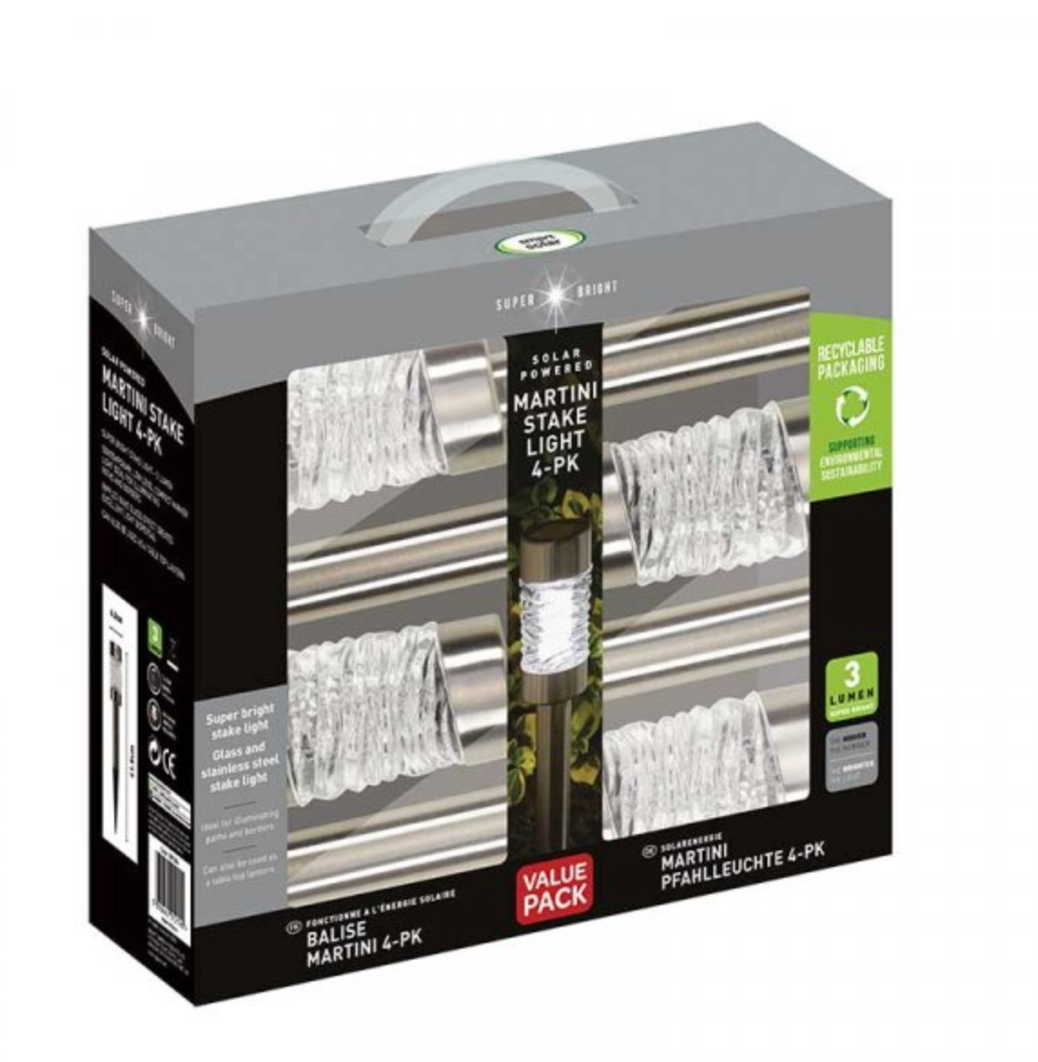 Martini 5L Stake Light, 4pc Carry Pack.