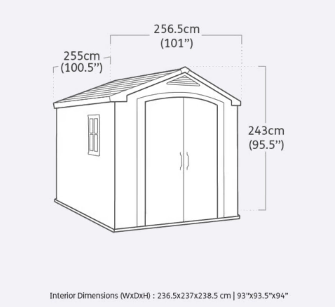 Factor Shed 8x8ft - Brown