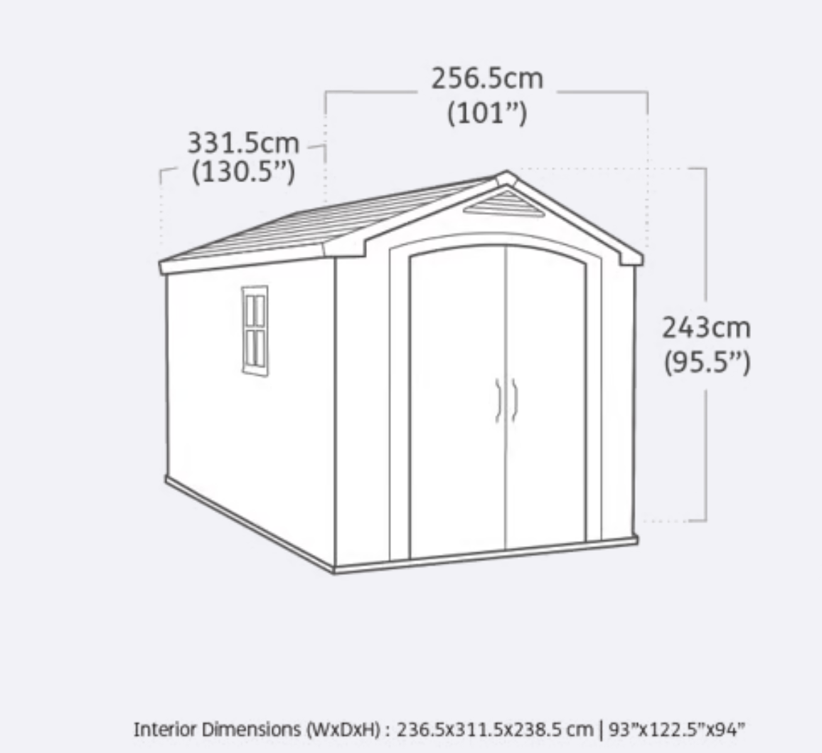Keter Factor 8x11 shed keter