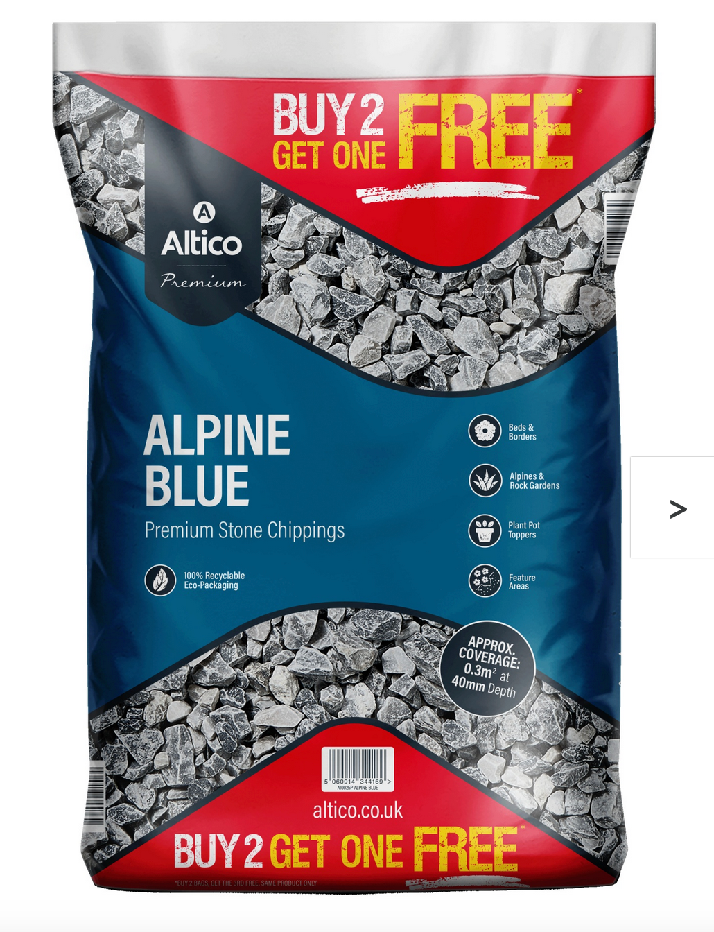 Altico Natural Stone Chippings in Alpine Blue