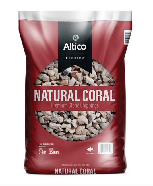 Natural Coral  16 - 32mm White Gravel with Rose Tones