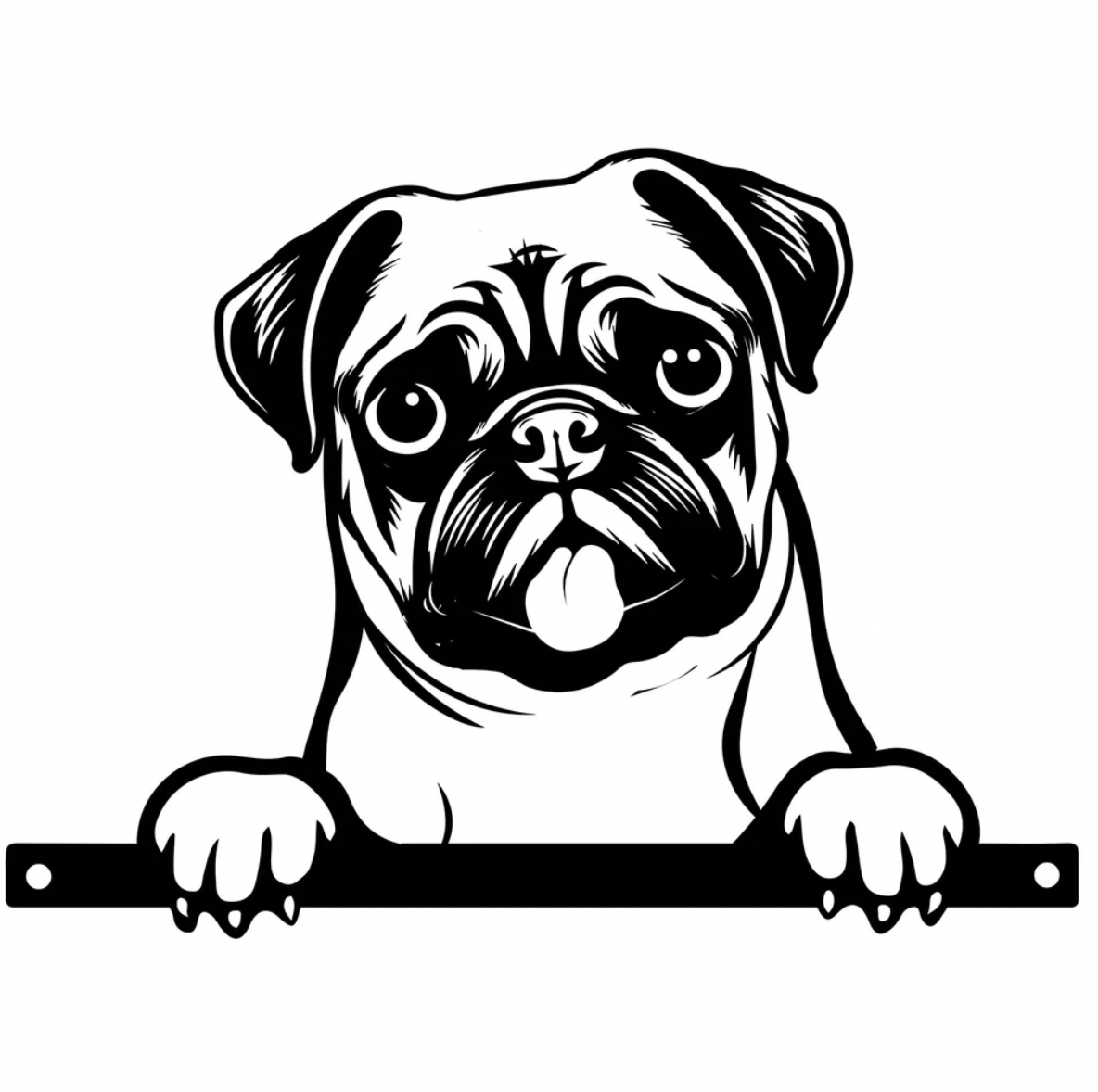 Peeking Pug