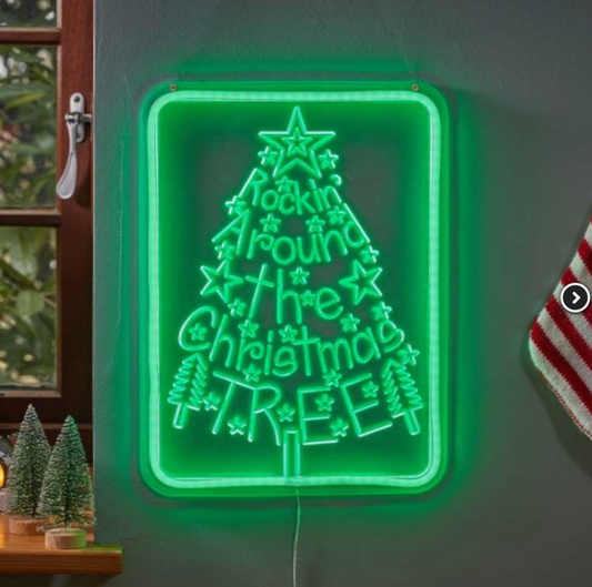 NeonEsque Rockin' Tree, LV, 40 x 29cm. USB Powered.