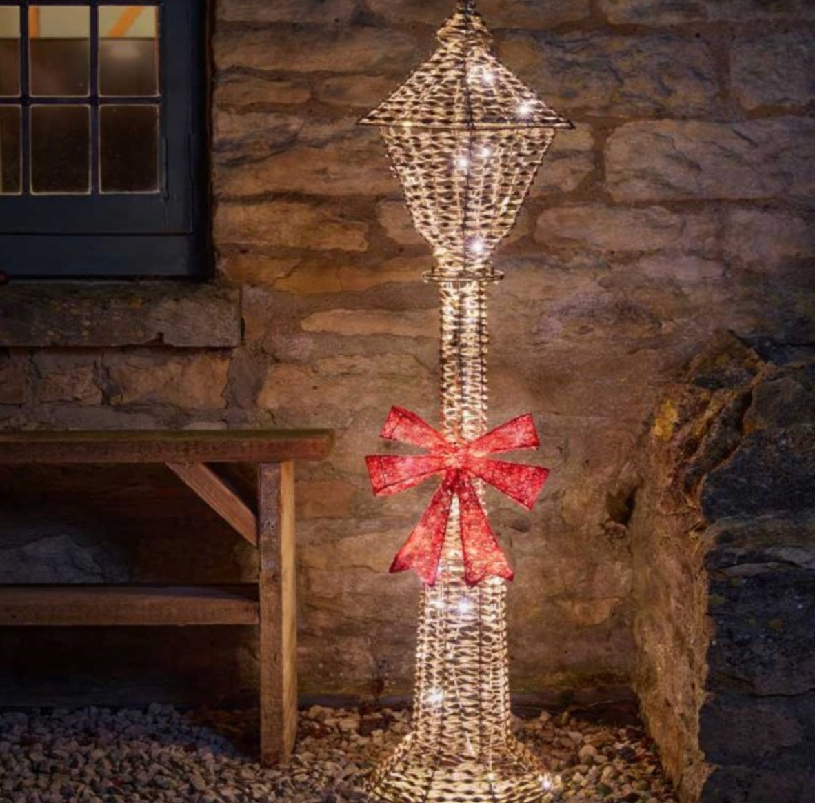 GlitterTwist Gold Lamp Post 120cm, LV