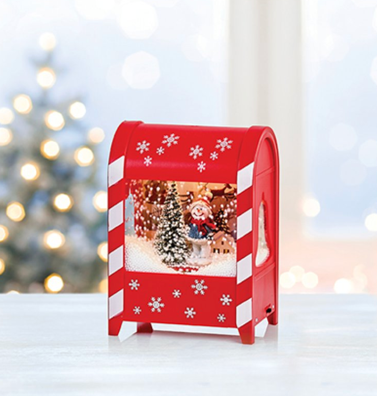 19cm Battery Operated Lit Musical Mail Box Snow Blower