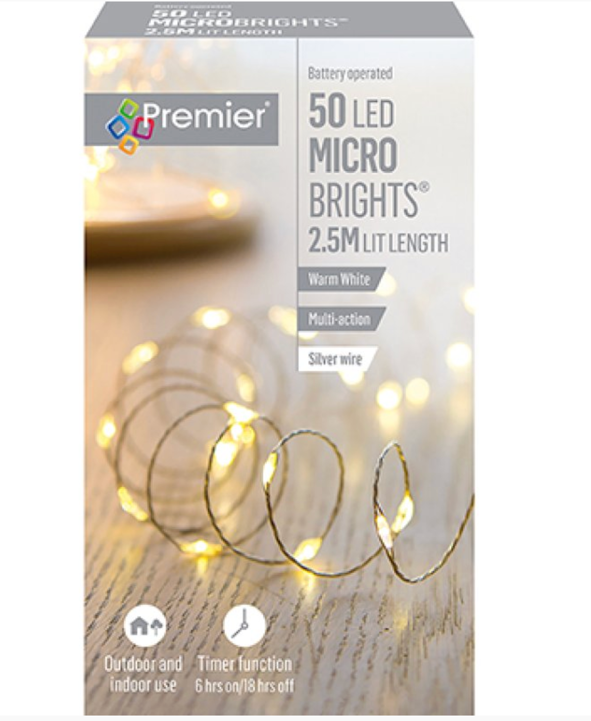 50 Battery Operated Multi Action Warm White MicroBrights