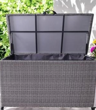 Storage Box, Charcoal Weave 645L