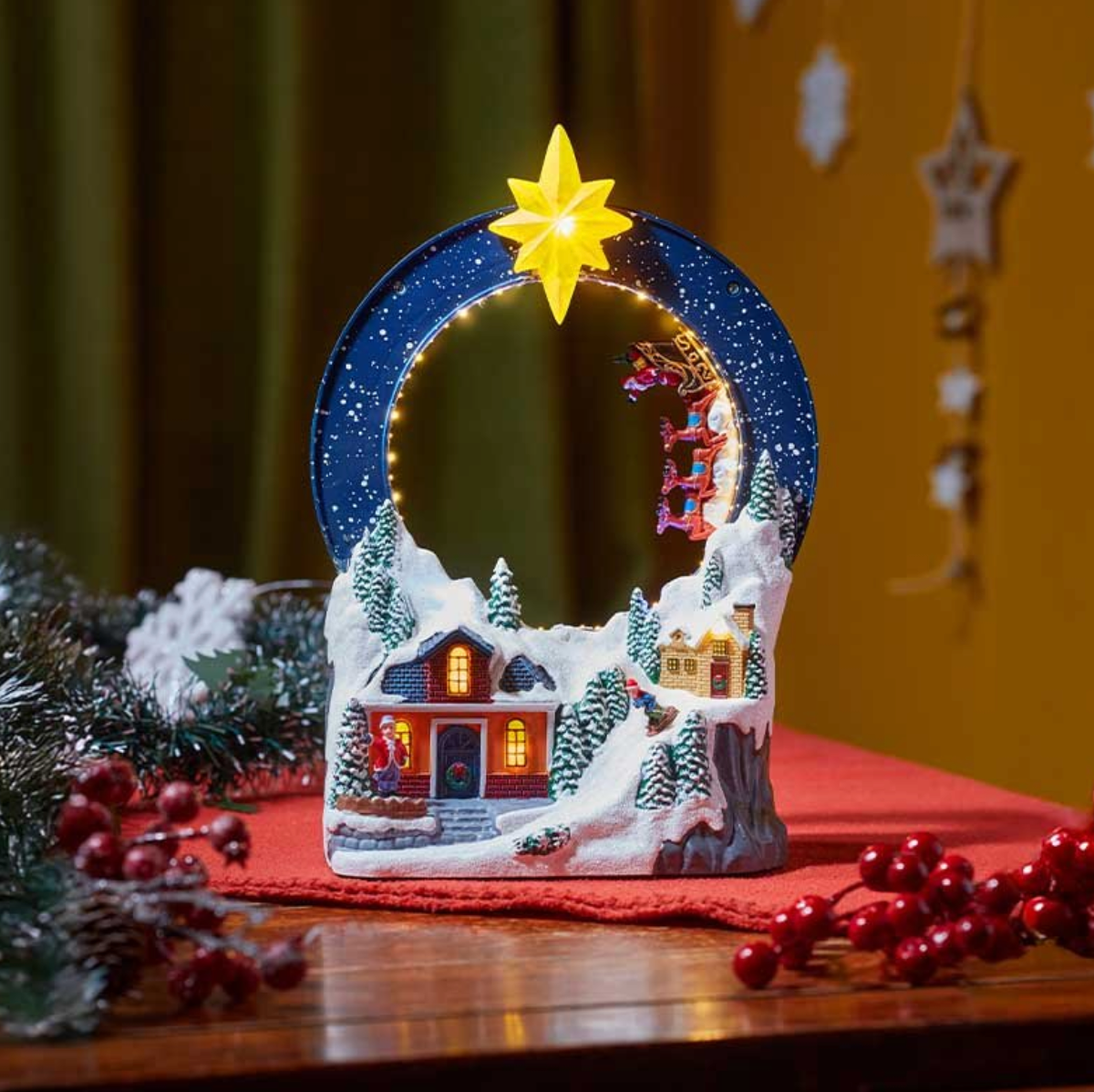 Round the World Santa Snow Scene