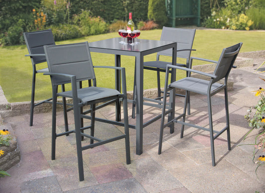 Sydney Aluminium 4 Seat Square Bar Set. Ready Now.