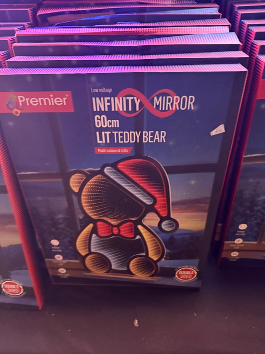 Infinity Mirroe 60cm Lit Teddy bear. Indoor use.