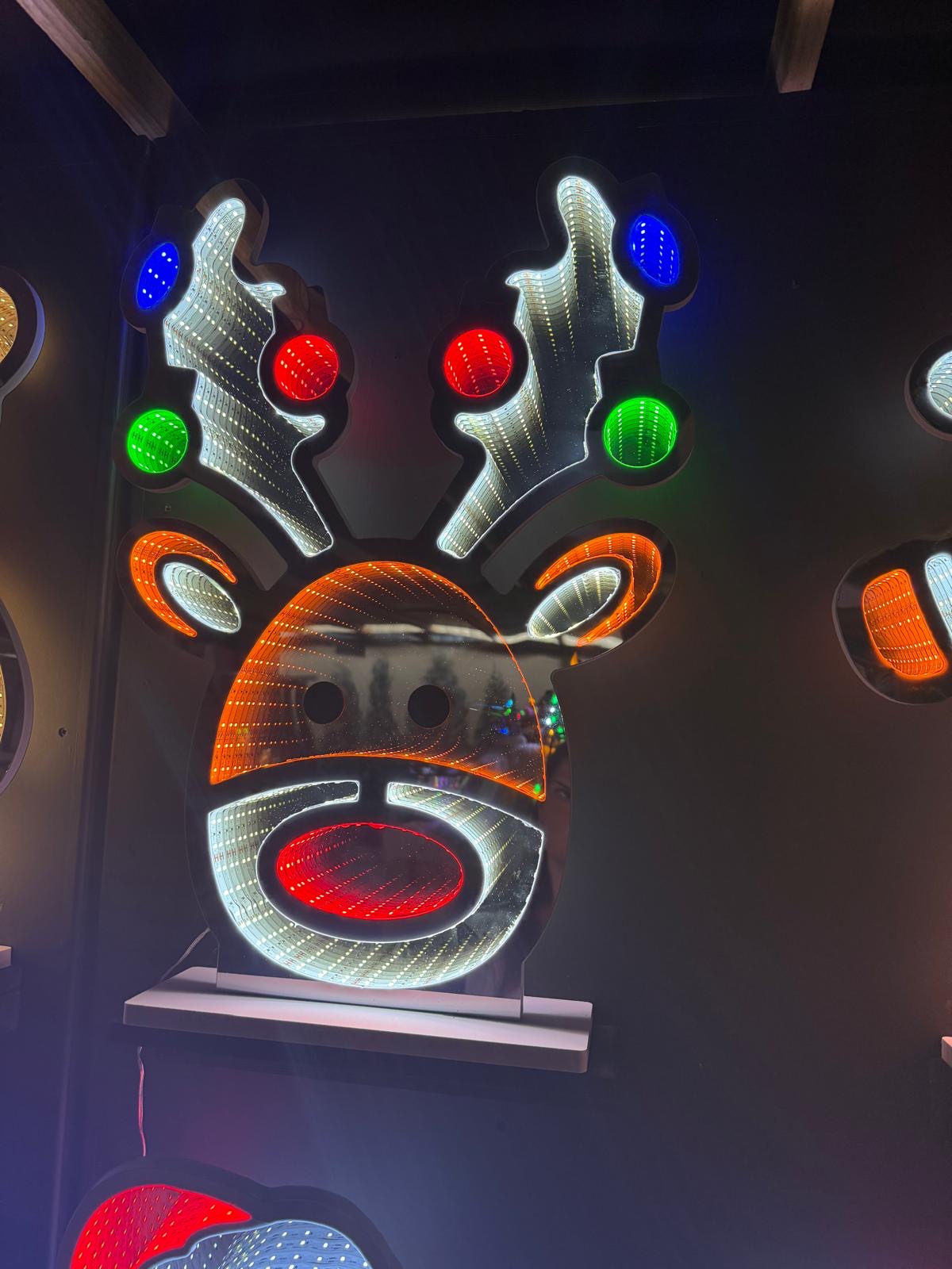 Infinity 60cm Lit Stag Head. Double Sided. Indoor use.