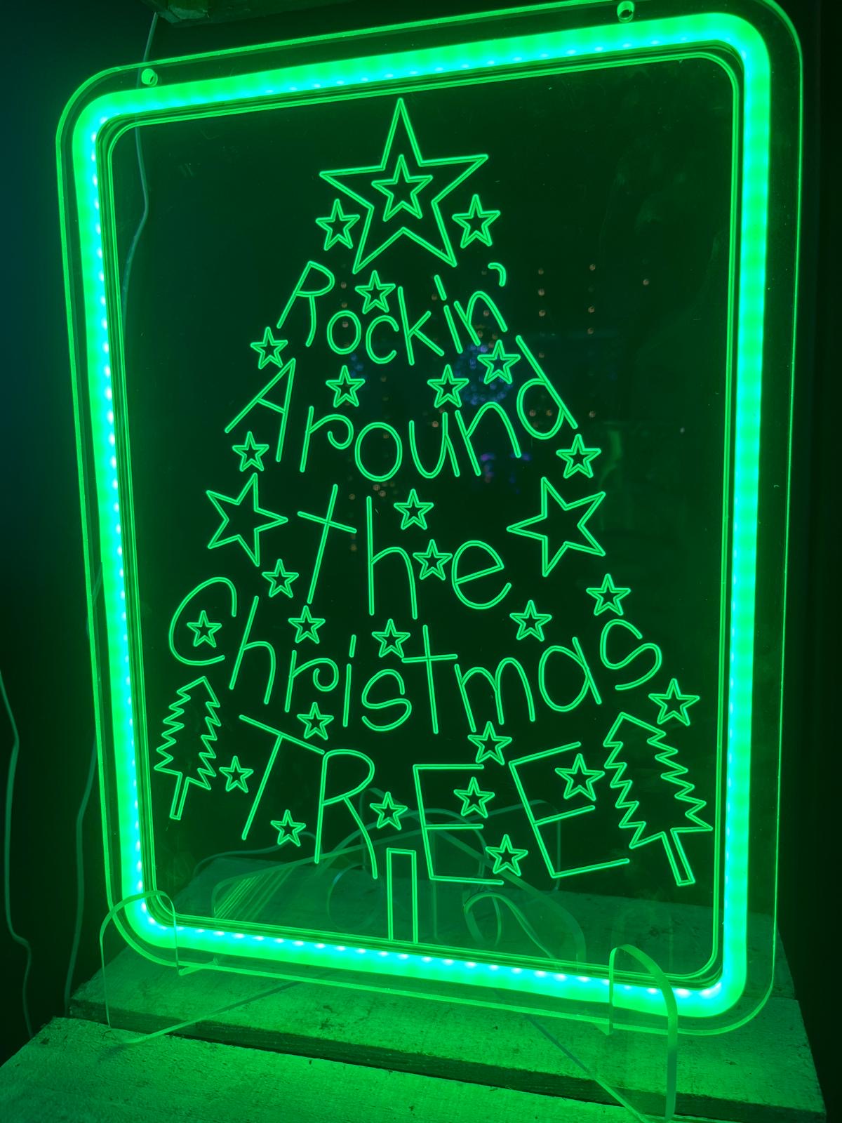 NeonEsque Rockin' Tree, LV, 40 x 29cm. USB Powered.