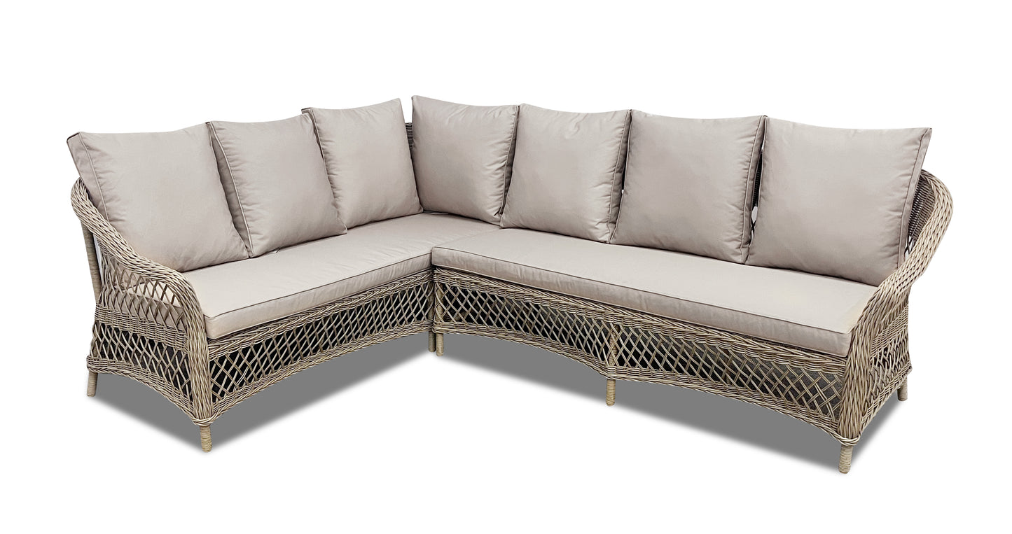 Serena Corner Set with Height Adjustable Table.