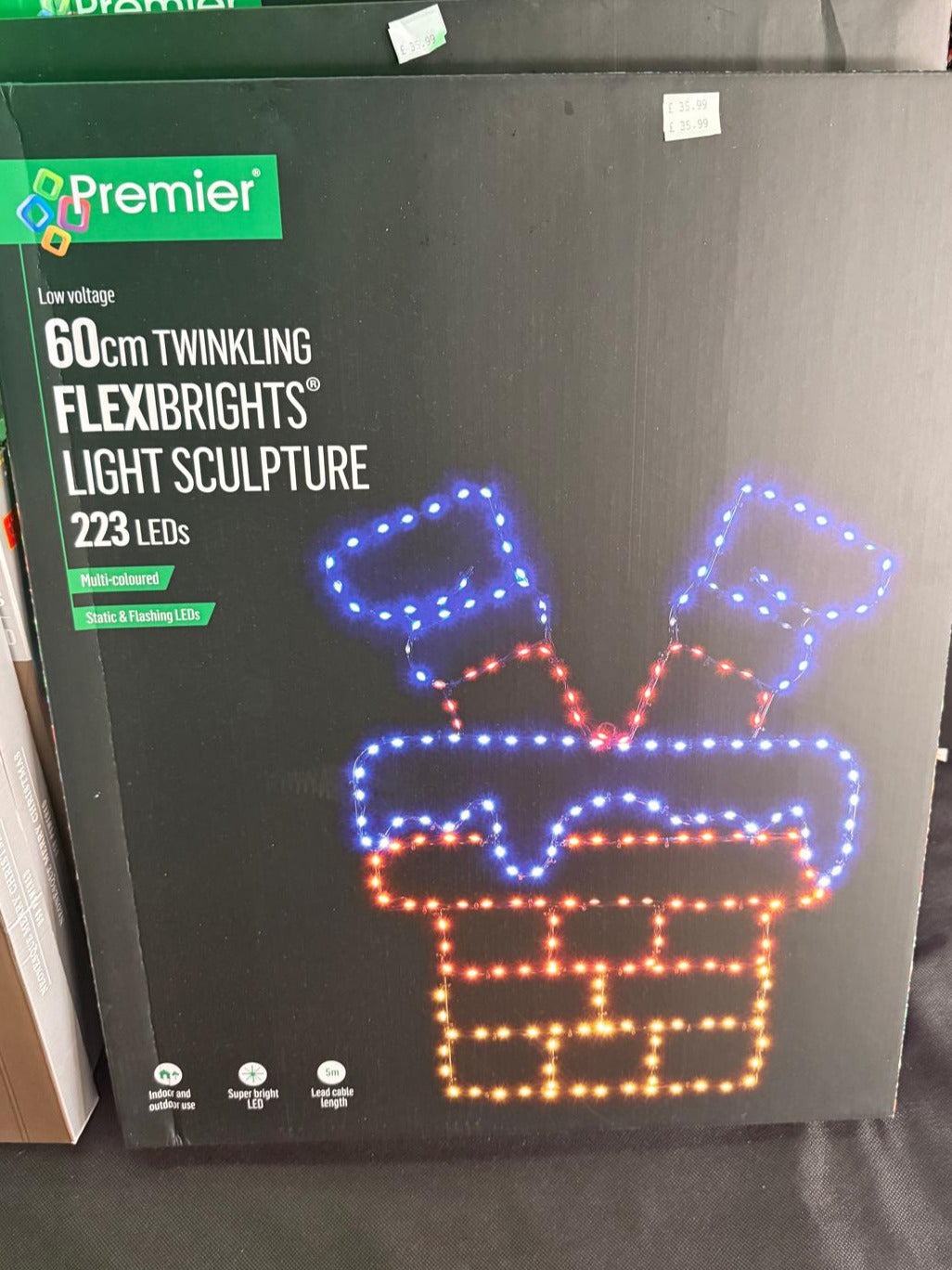 Santa Chimney 60cm Flexibrights. Light Sculpture. 223 LED's.