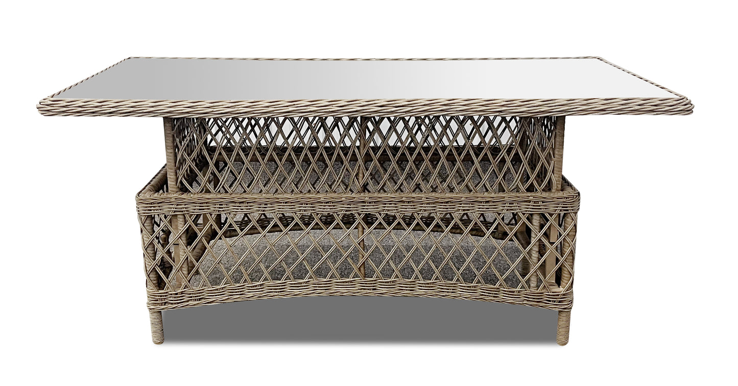 Serena Corner Set with Height Adjustable Table.