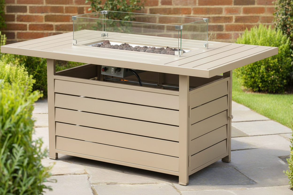 Oxford fire Pit Set Dark Champagne