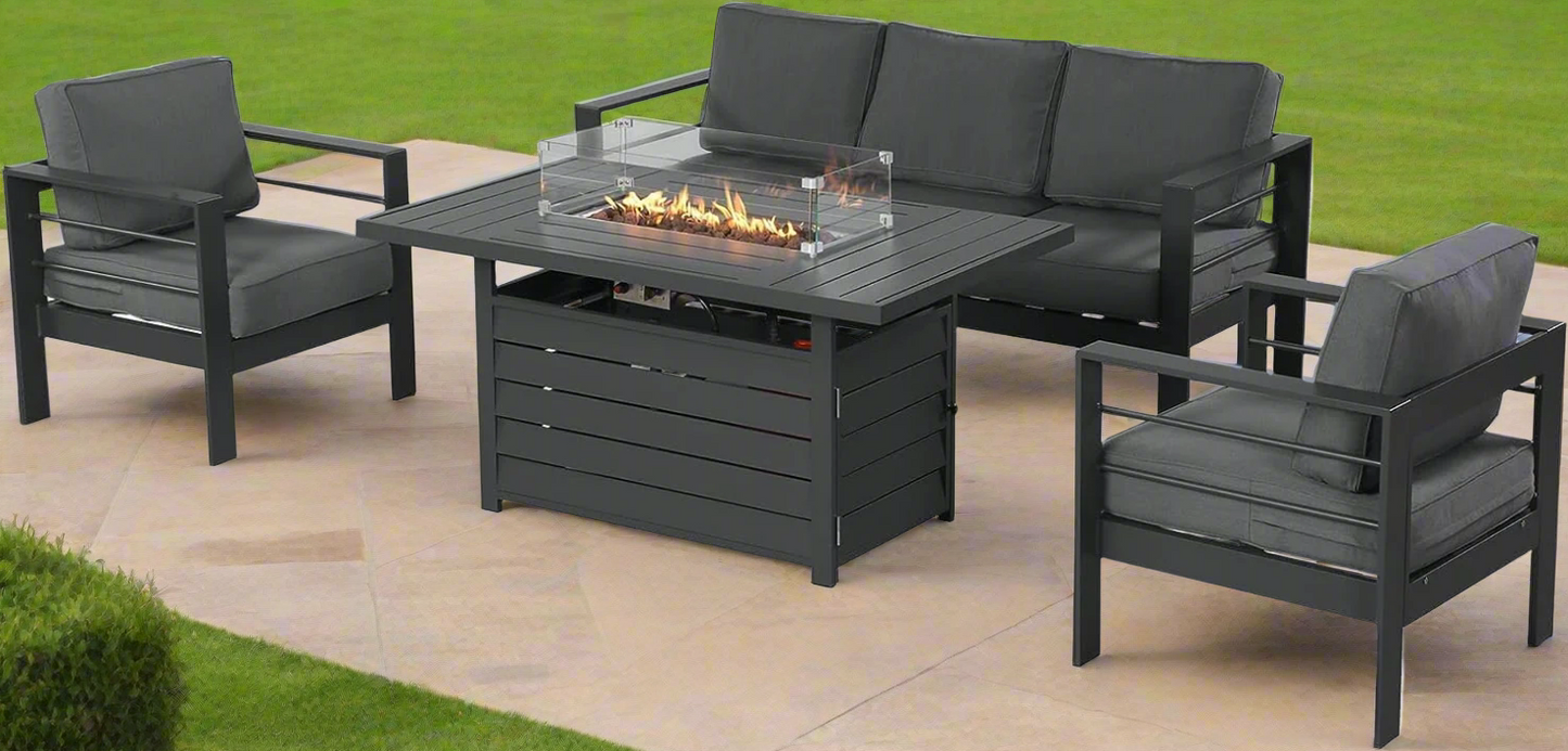Oxford fire Pit Set Dark Grey.