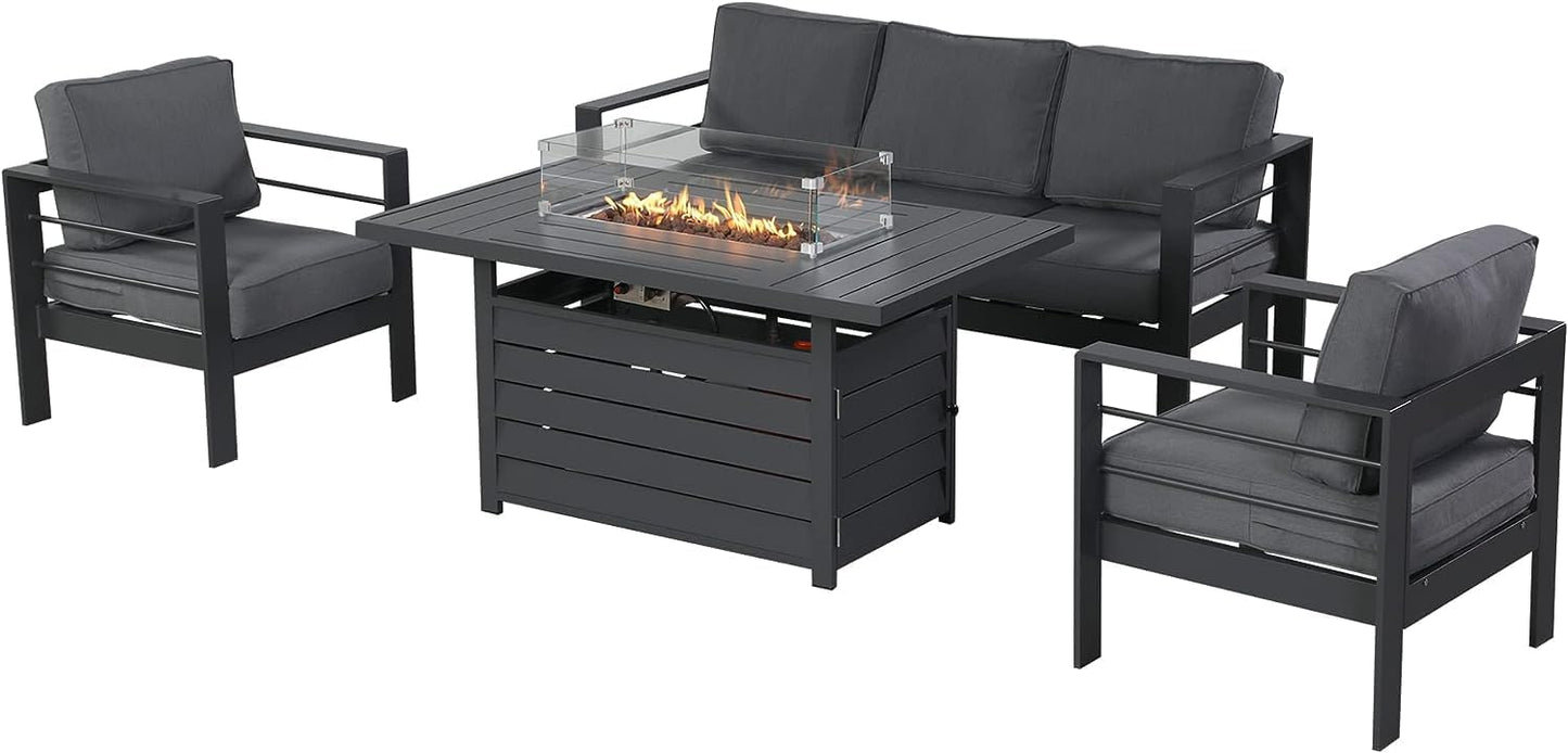 Oxford fire Pit Set Dark Grey.