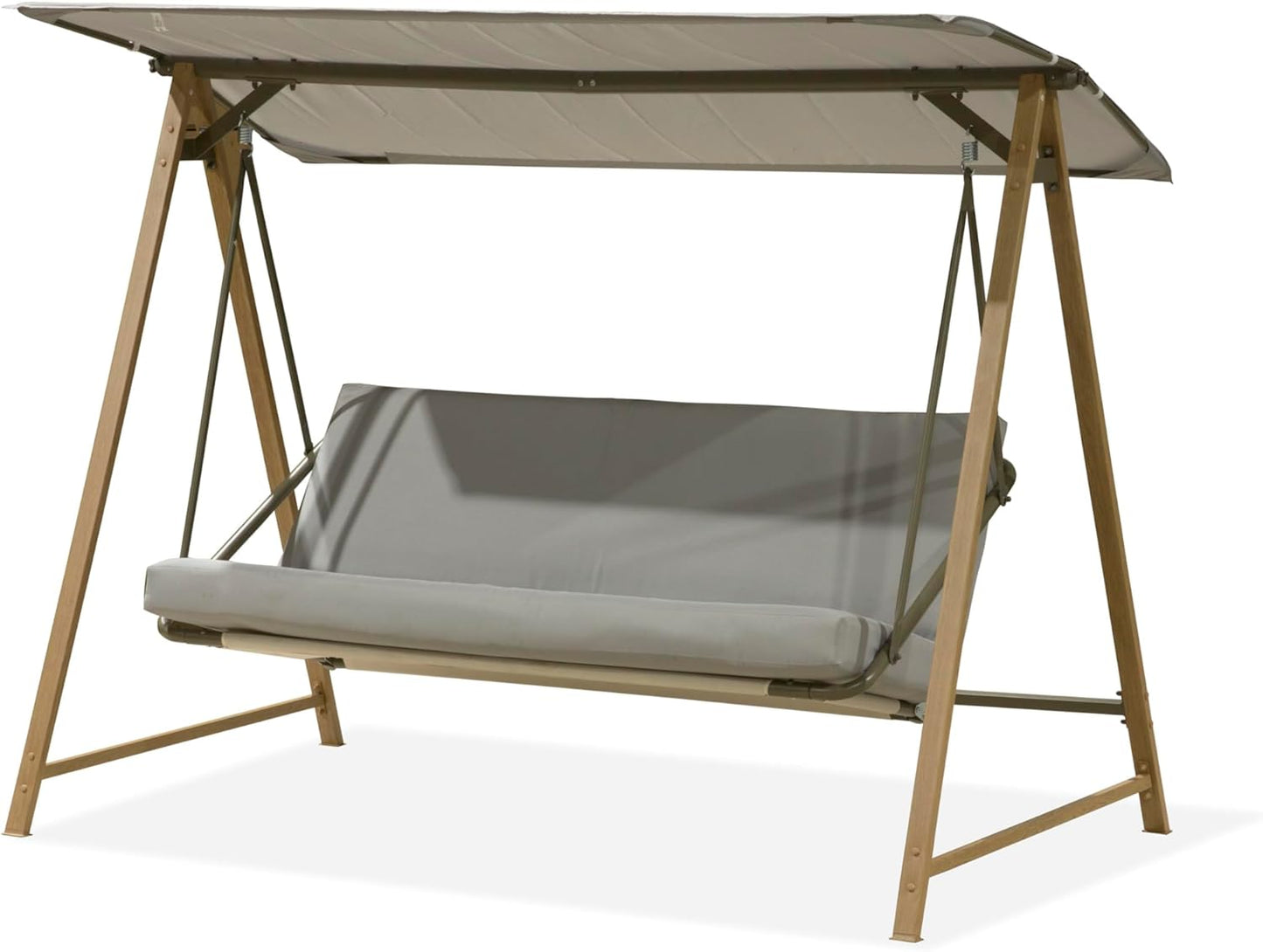 Bordeaux 3 Seat Swing Seat – Wood Look Metal