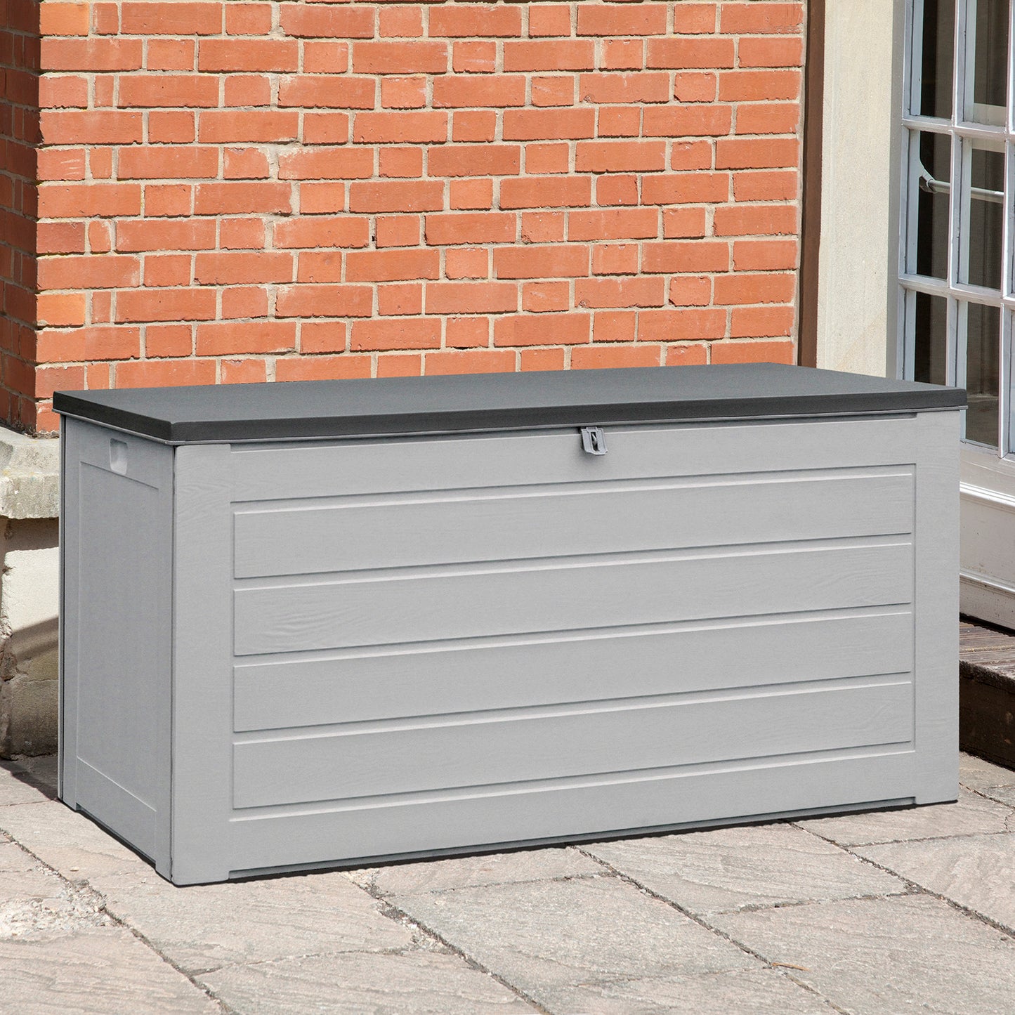 Grey 680L Outdoor Storage Box. Local Delivery or Collection Only.