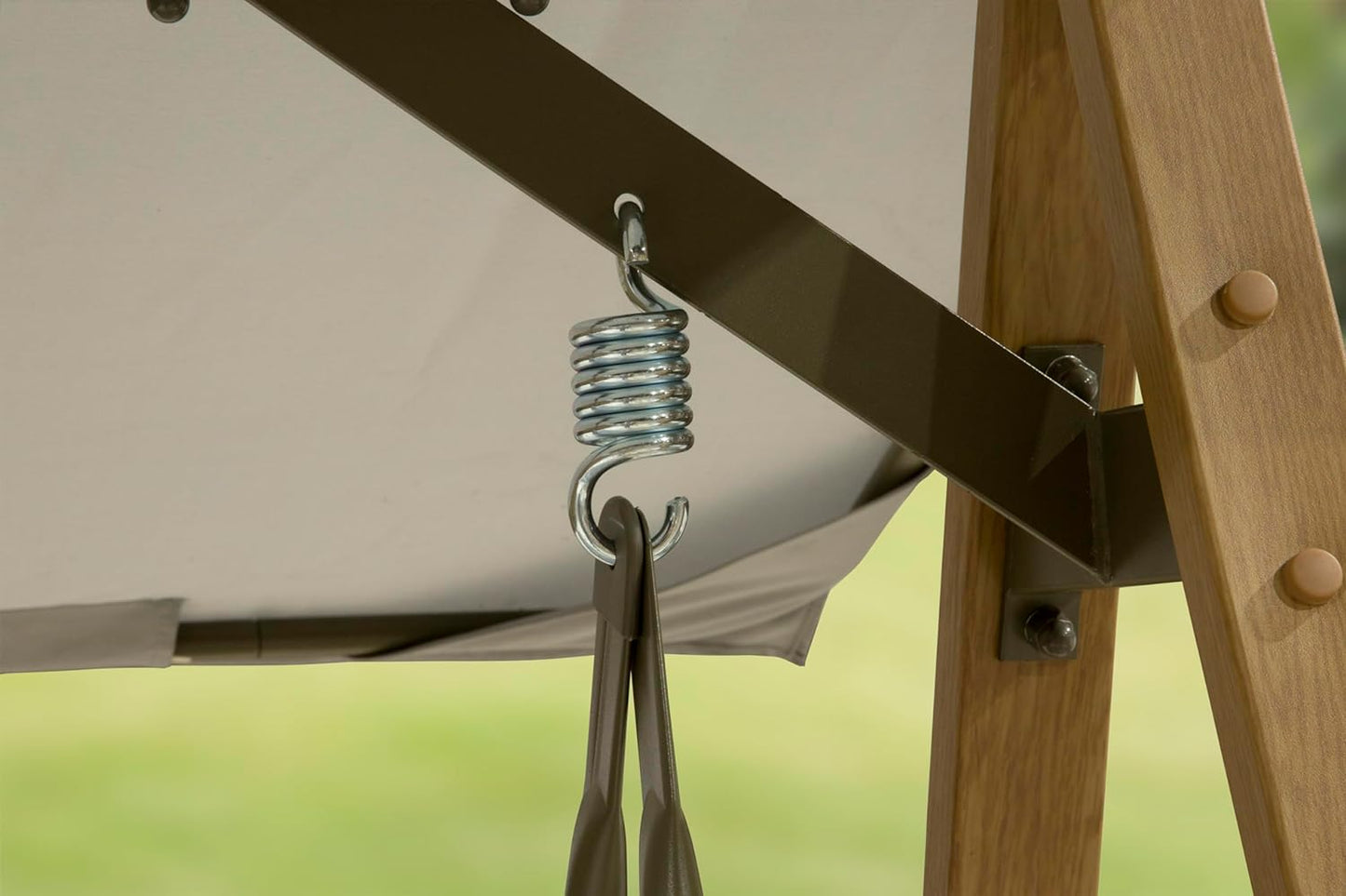 Bordeaux 3 Seat Swing Seat – Wood Look Metal
