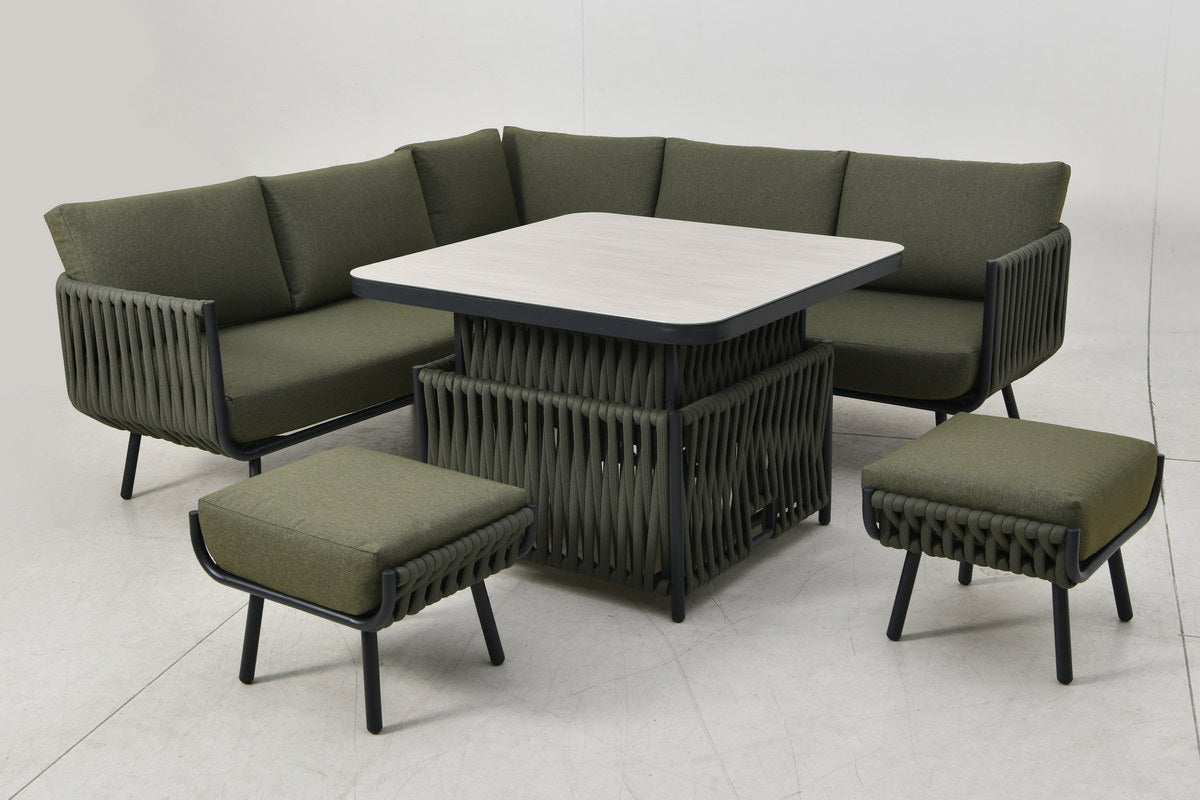 Romeo Rope Mini Corner Dining Set. June Delivery.