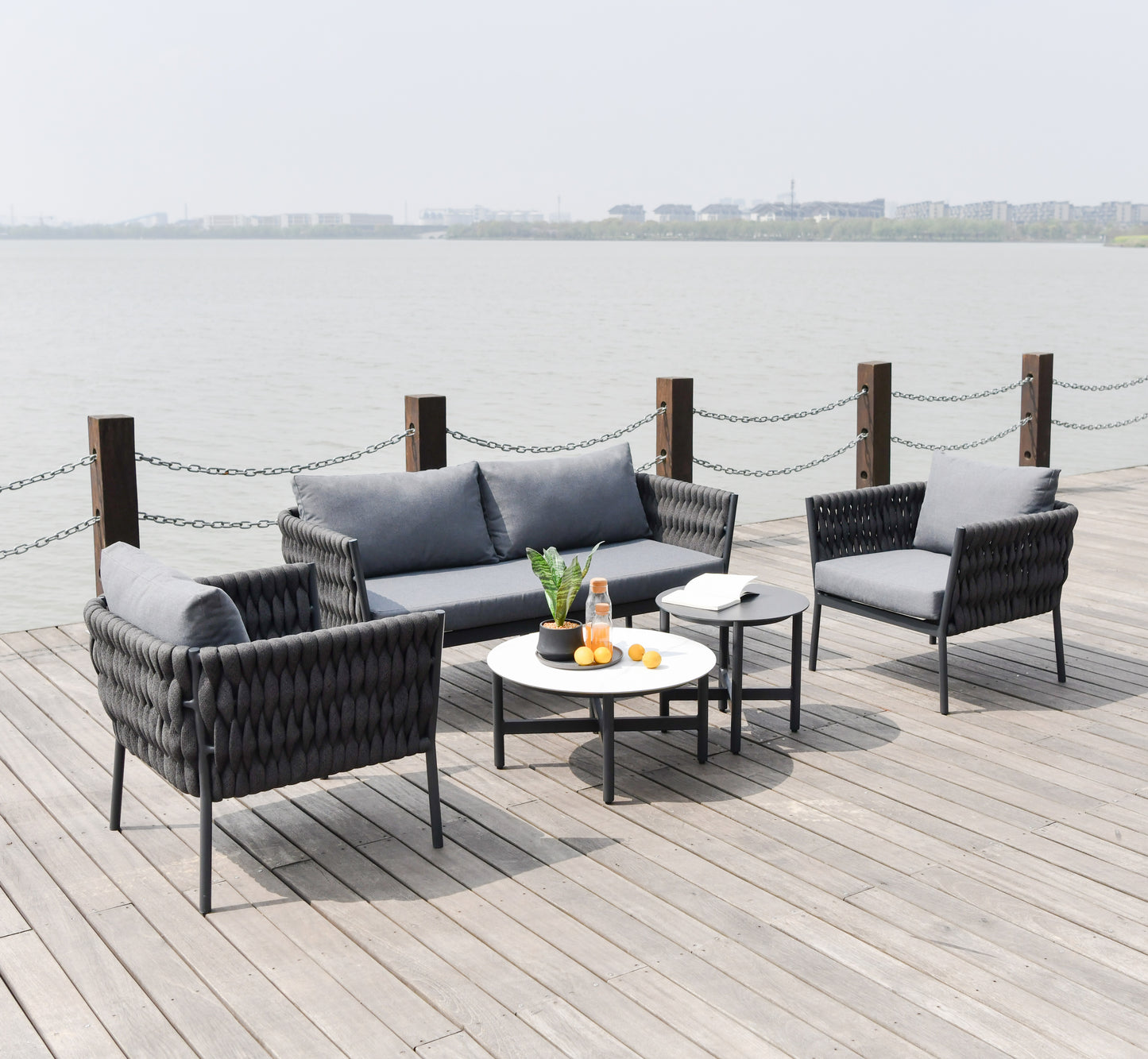 Lyss Lounge Set of 5- Rope. OUT OF STOCK.