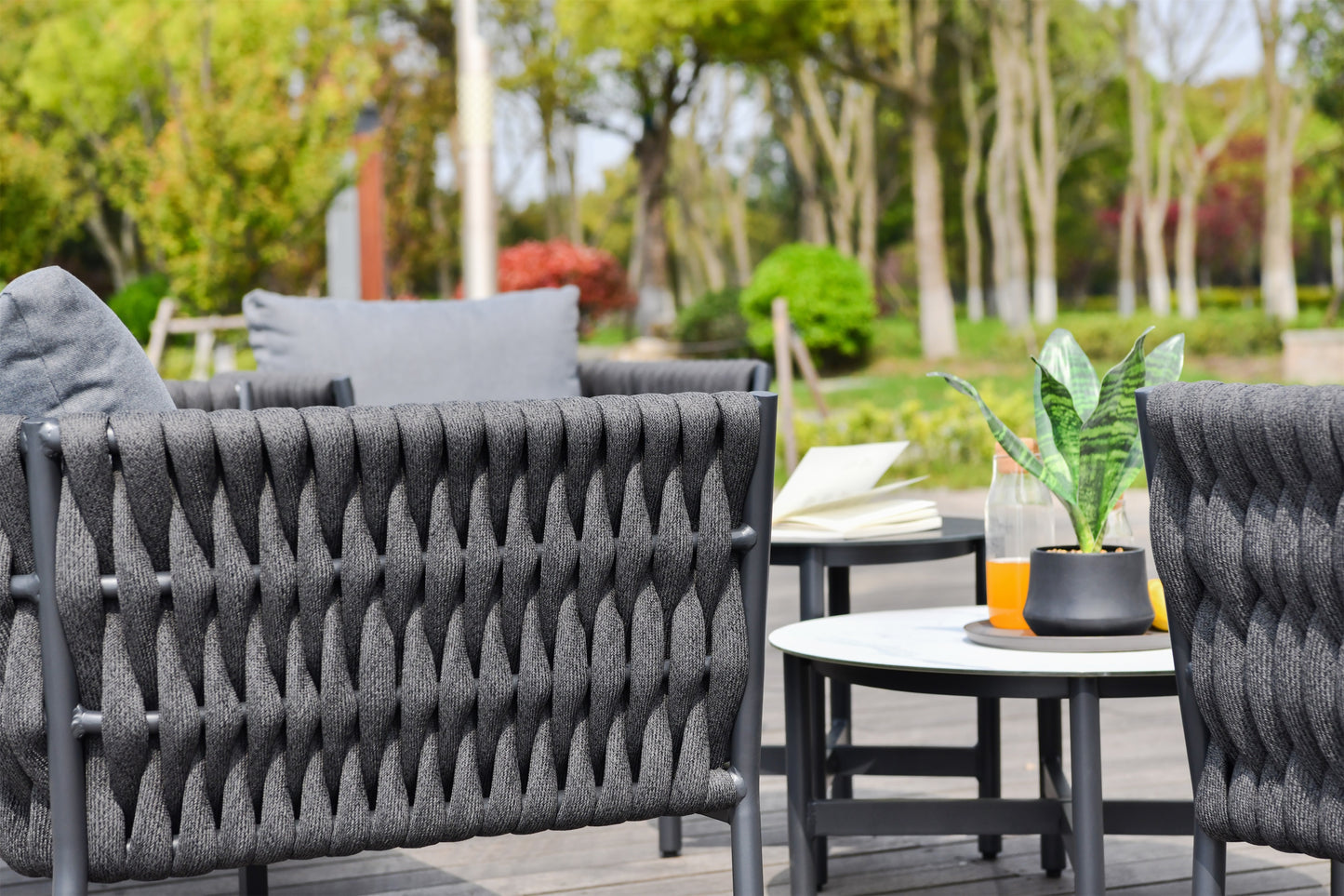 Lyss Lounge Set of 5- Rope. OUT OF STOCK.