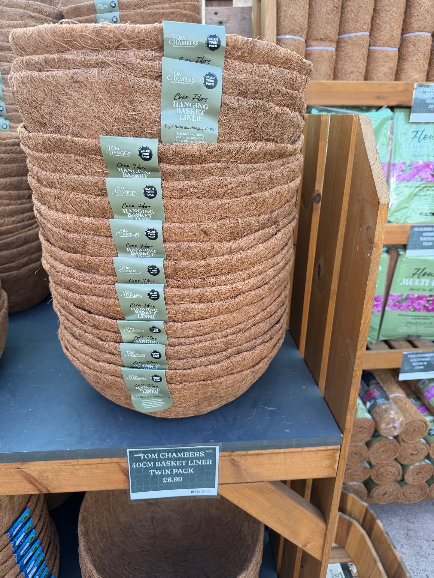Tom Chambers 40cm Basket Liner- Twin Pack