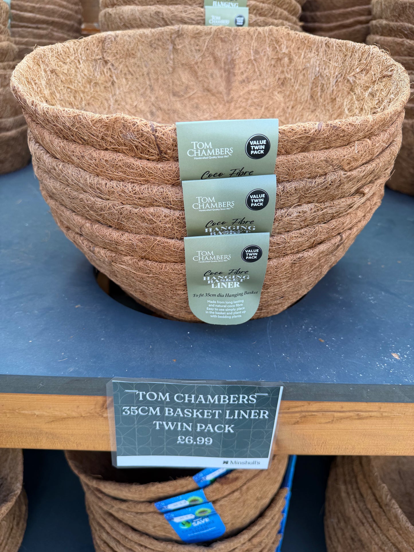 Tom Chambers 35cm Basket Liner- Twin Pack