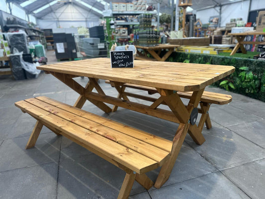 Charles Taylor Welburn Table and Benches. (Local Delivery Only).