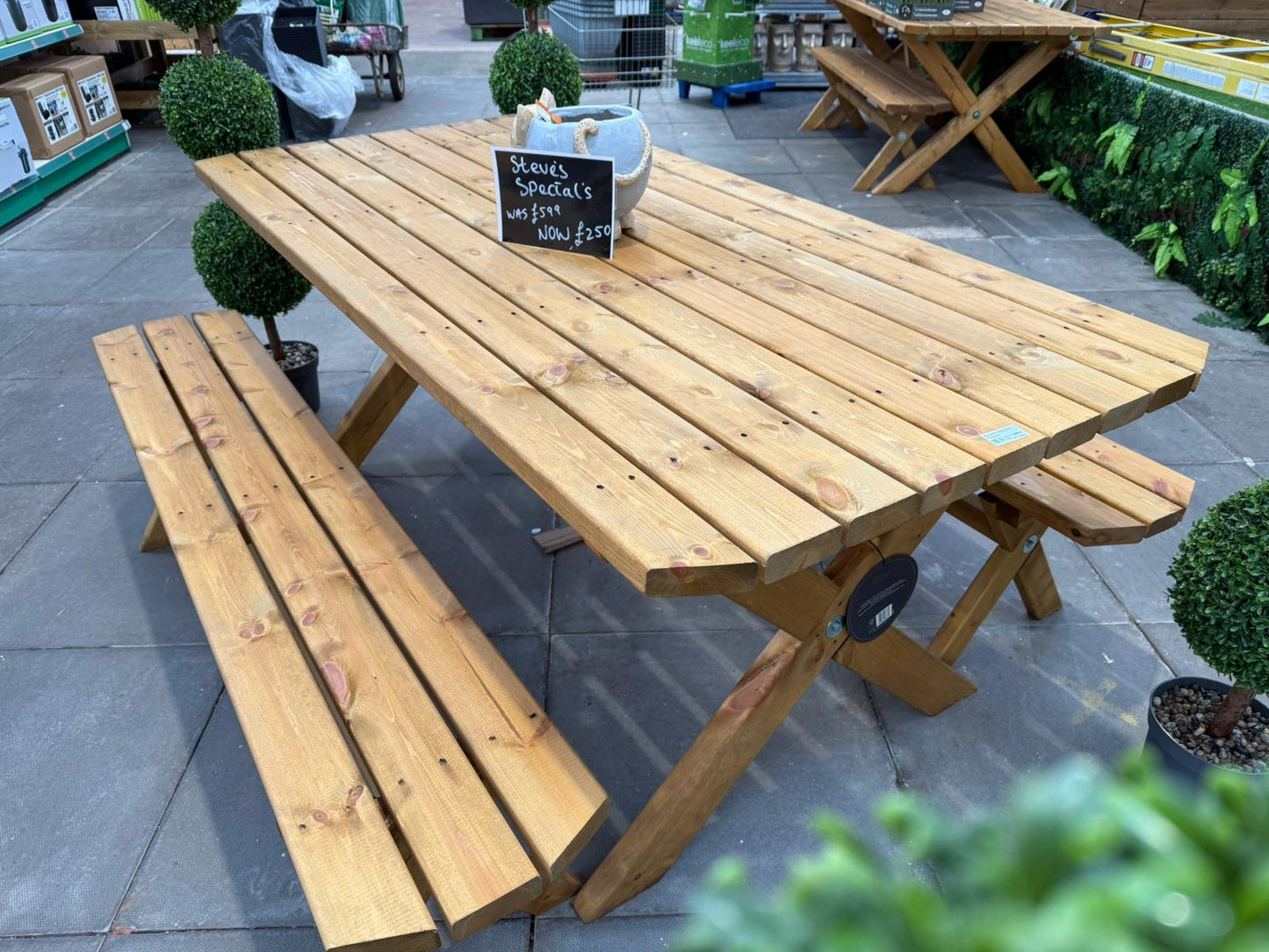 Charles Taylor Welburn Table and Benches. (Local Delivery Only).