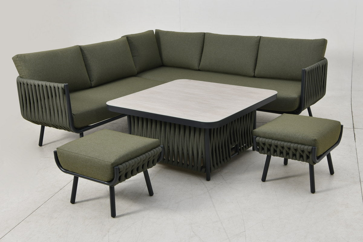Romeo Rope Mini Corner Dining Set. June Delivery.