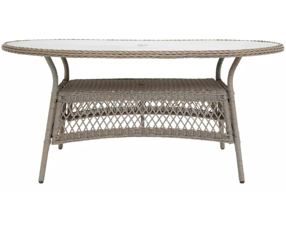 Serena 6 Seat Dining Set with Parasol.