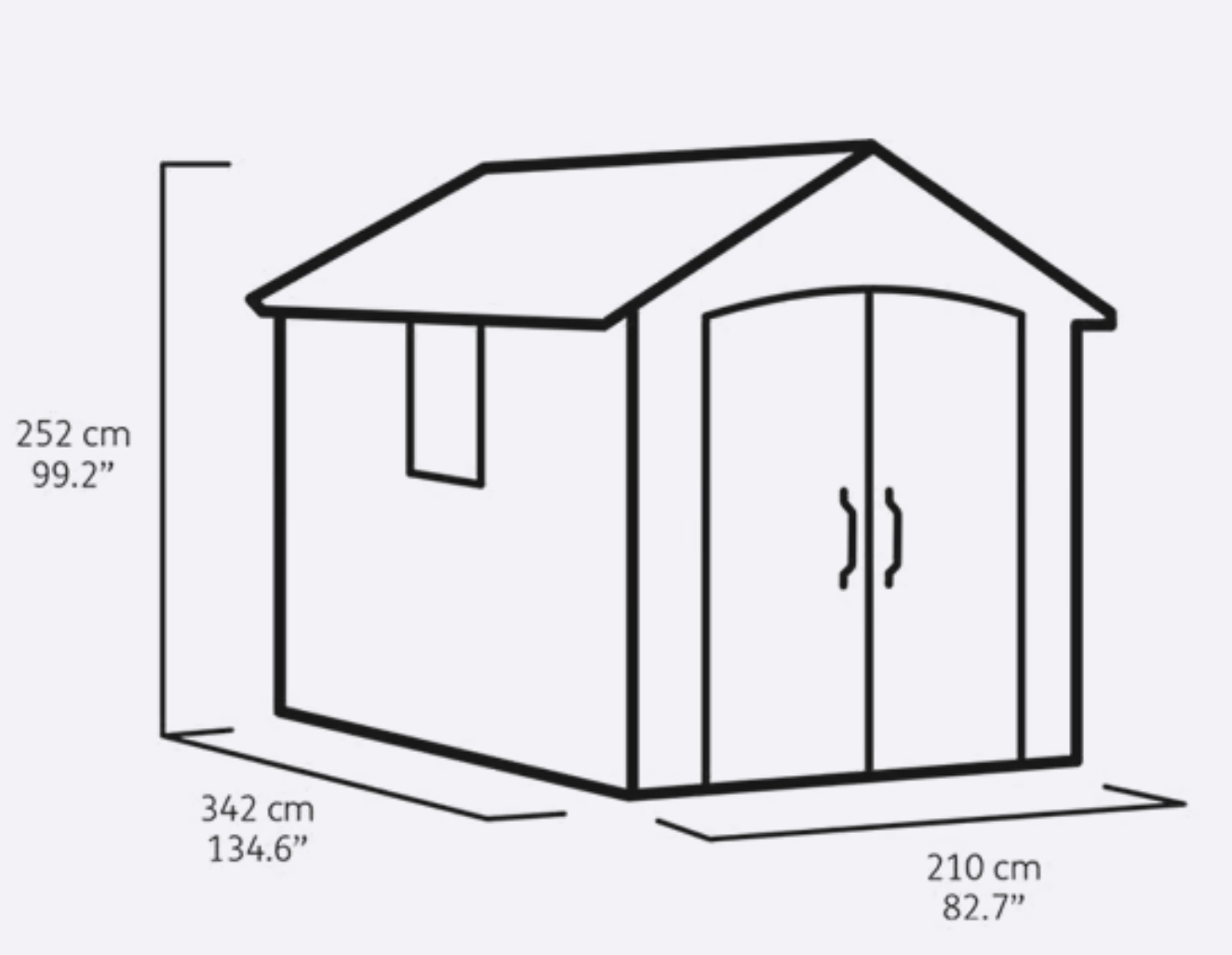 Premier Shed 7.5x11ft - Grey