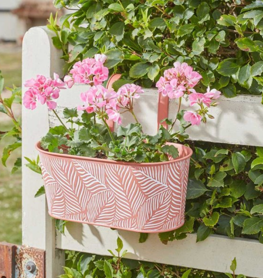 12in Fence &and Balcony Hanging Planter - Terracotta