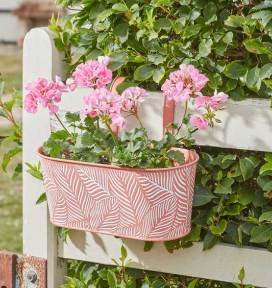 12in Fence &and Balcony Hanging Planter - Terracotta