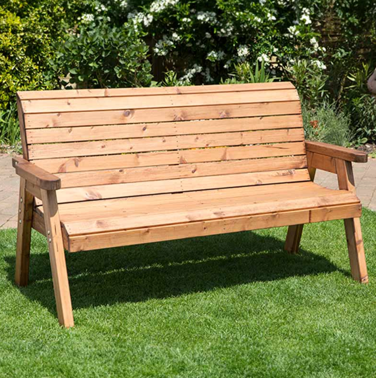 Charles Taylor Winchester Traditional Wooden 3 Seater Bench (Local Delivery Only)