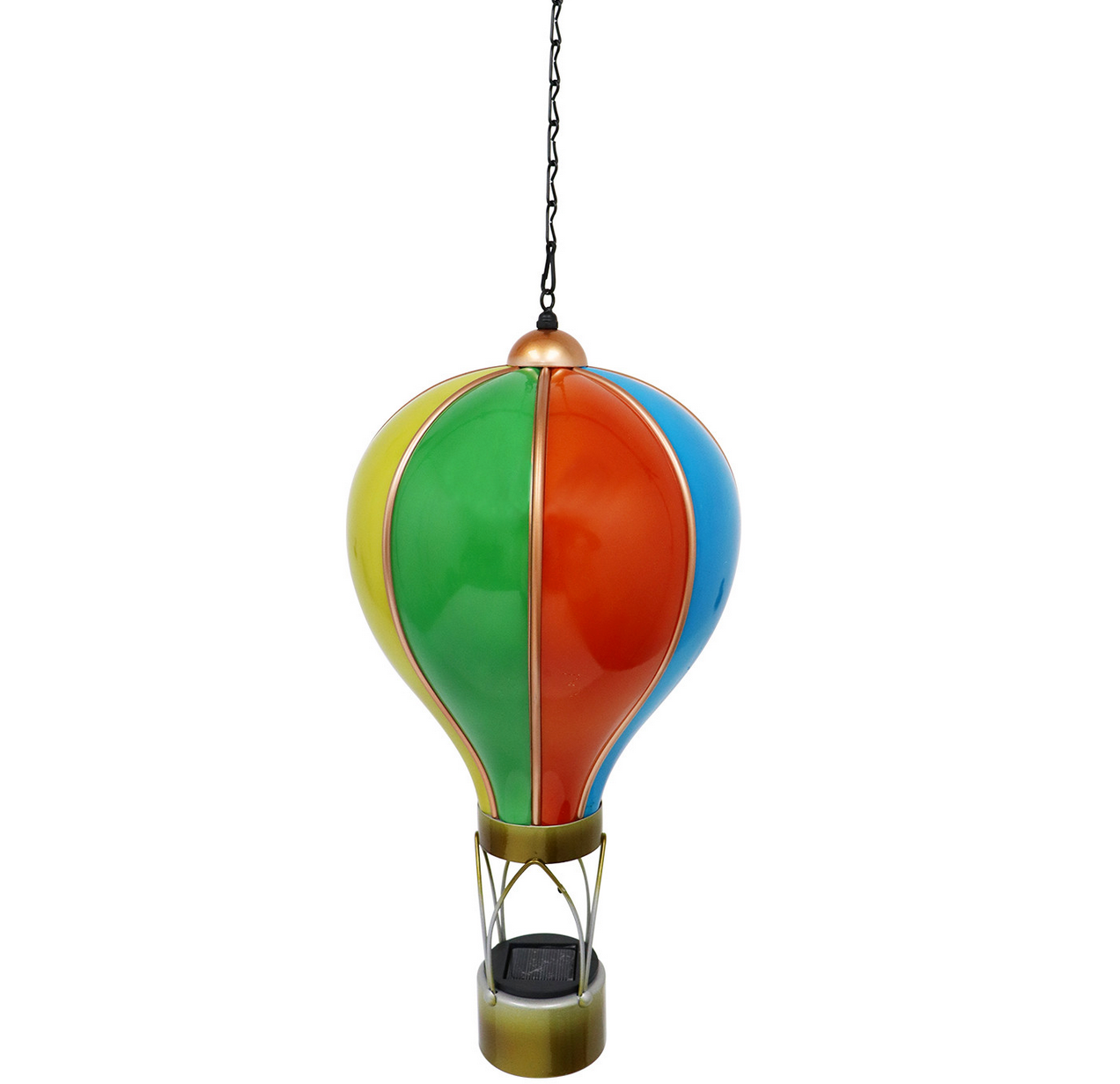 Large Yellow, Blue,Green and Red Hot Air Balloon Solar light