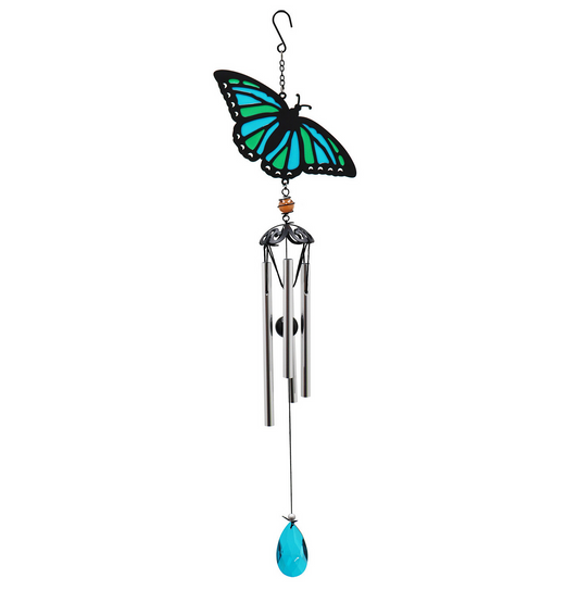 Suncatcher Cyan Butterfly Wind Chime