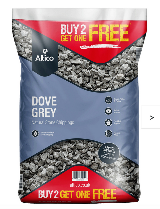 Altico Natural Stone Chippings - Dove Grey