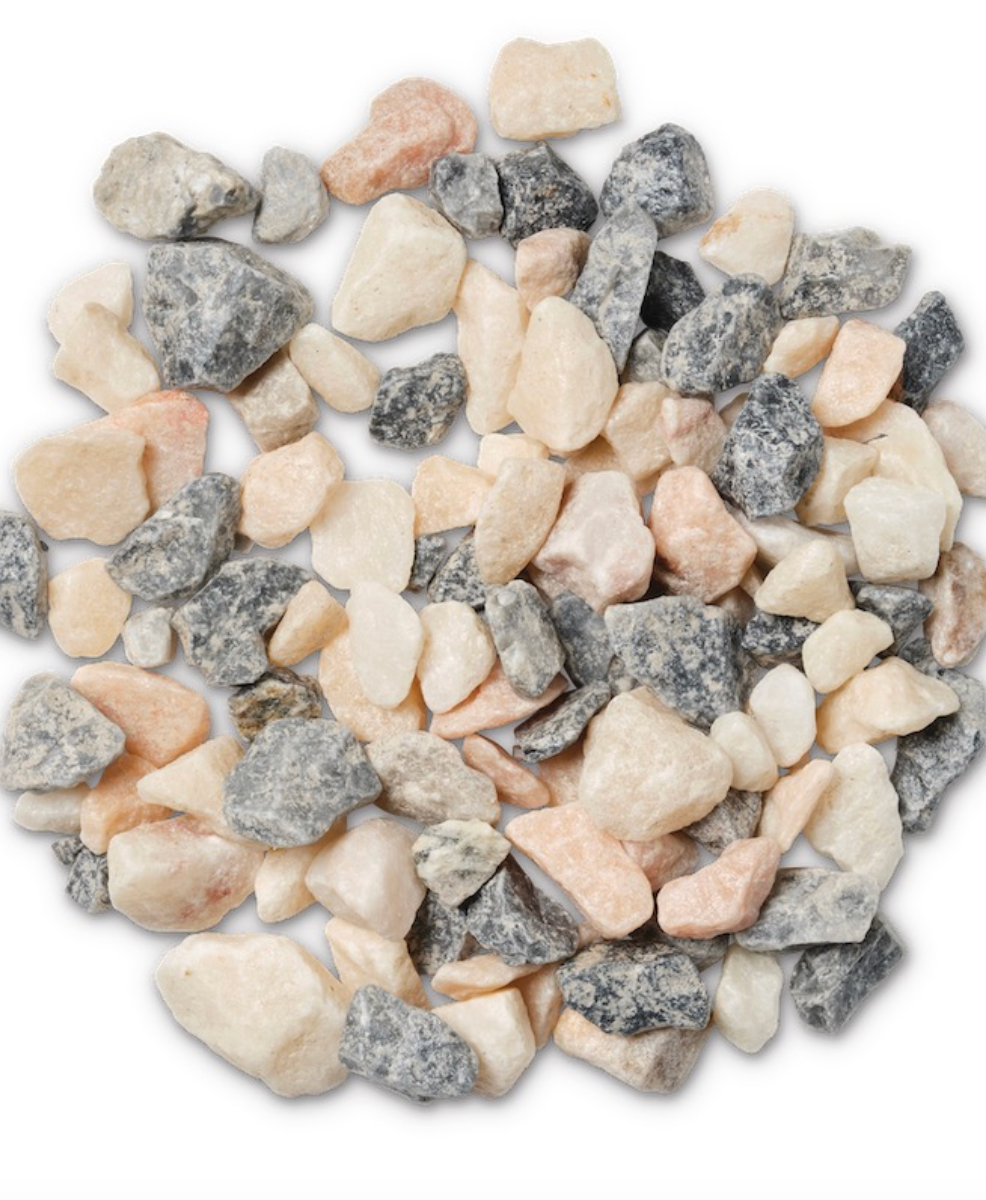 Natural Coral  16 - 32mm White Gravel with Rose Tones