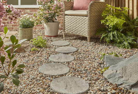 Ash Round Stepping Stone - 300mm