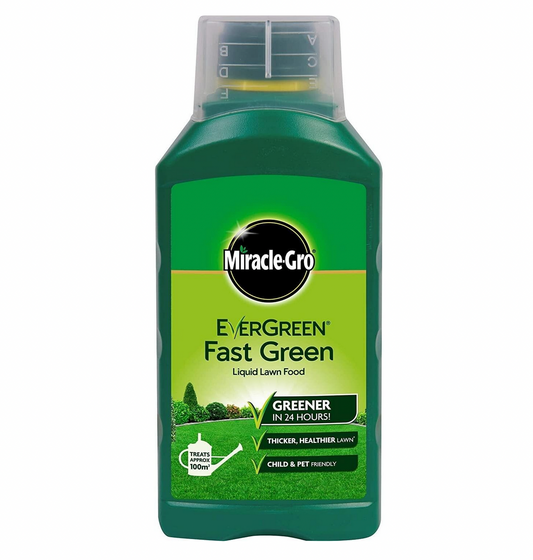 Miracle Gro Evergreen Fast Green Lawn Food 1 Litre Concentrate Fertiliser Feed