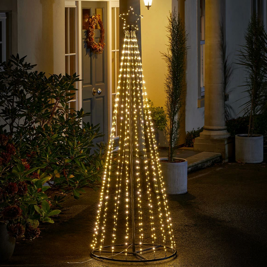 2.1m Flexibrights Pyramid Tree 580n LEDs. White and Warm White.